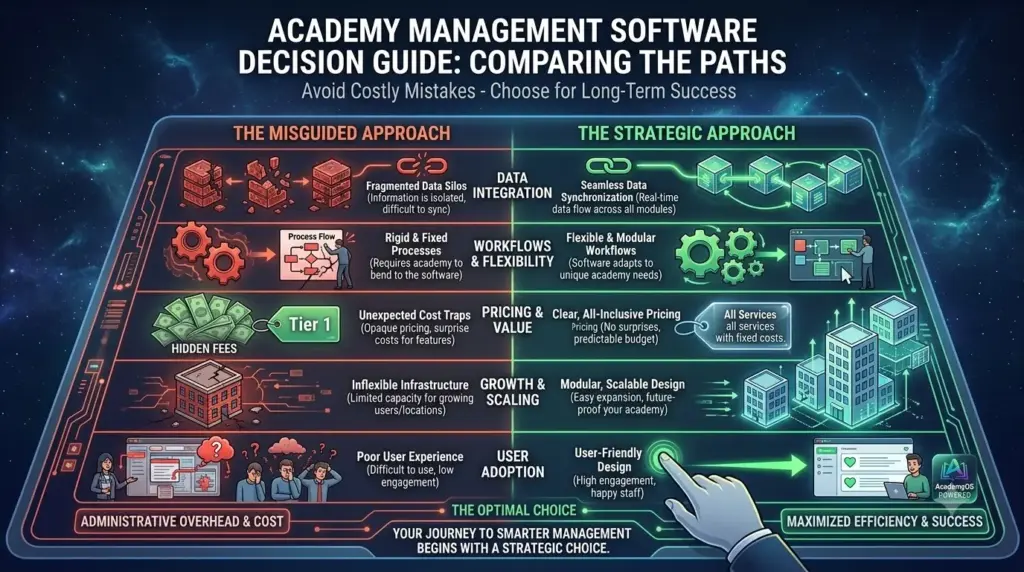 academy management software mistakes